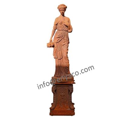 China European Large Metal Outdoor Garden Life Size Four 4 Seasons Goddess Statues for sale