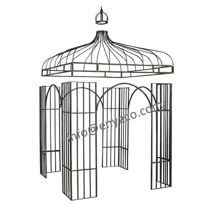 China Metal Garden Gazebo Manufacturers, Outdoor Steel Iron Pavilion Gazebos for sale