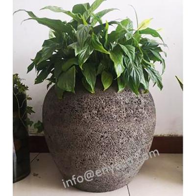 China CLASSIC Stone Garden Vintage Cement Fiberstone Concrete Flowerpot / Polystone Vase Planters Pots For Plants for sale