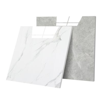 China Full Body Glossy Modern Porcelain Tile 800x800mm Full Body Marble Look Living Room Kitchen Bedroom Floor Tile for sale