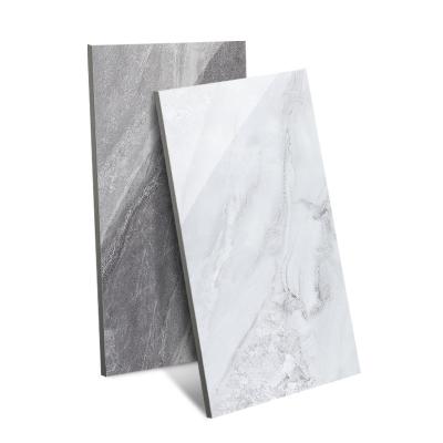 China New Modern Full Body Marble Porcelain Plate 750*1500mm White Gray With Infinite Pattern Continuous Flat Floor Simple Modern Large Ti for sale