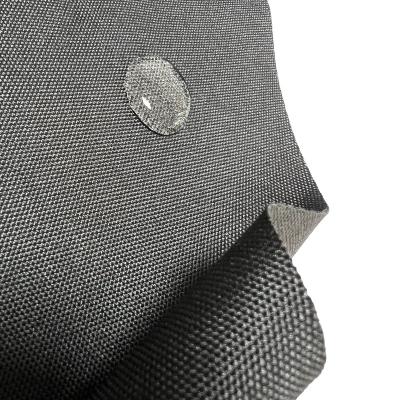 China Waterproof RPET Recycled Polyester 600d 72T Black Water Resistant 600D Polyester Oxford Fabric for sale