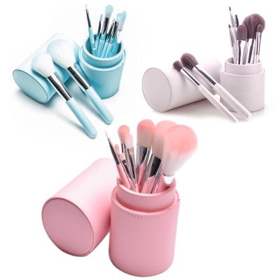 China Angular Blush Makeup Brush Set 8pcs 3 Color Cosmetic Brush Kit Selected Customize Private Label Brush Te koop