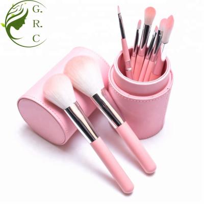 China Angular Blush Glitter Makeup Brush Set, Plastic Handle Make Up Brush Set, Promotional Makeup Brush Set for sale