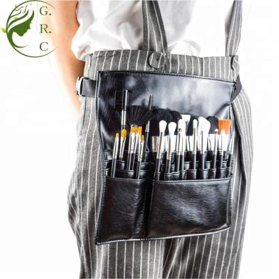 China Angular Blush 25Pcs Apron Holder Leather Bag Foldable Makeup Brush Cosmetic Belt for sale