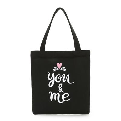 China Wholesale Custom Eco-Friendly Logo Cotton Canvas Print Tote Bag With Customized for sale