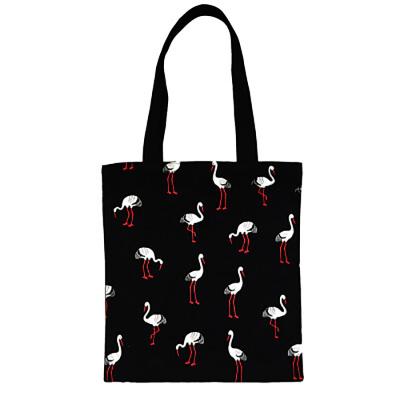 China Custom Reusable Black Canvas Tote Bag With Print Logo Promotional Wholesale for sale