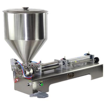 China HANBOO Food Pneumatic Semi-automatic Piston Paste Freeze Honey and Liquid Filling Machine with Single and Double Nozzles for sale