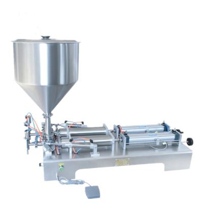 China HANBOO Food Pneumatic Semi-automatic Piston Paste Freeze Honey and Liquid Filling Machine with Single and Double Nozzles for sale