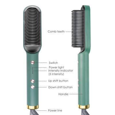 China 2022 Hot Safety Professional Hair Styler Hair Straightener Comb PTC Hair Straightener Hair Curler Comb for sale