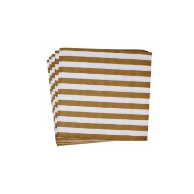 China Lovely Colorful Striped Disposable Party Drink Printed Paper Napkin For Tableware Decoration for sale