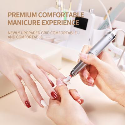 China Professional Rechargeable Electric Nail Art Salon Drill Manicure Pedicure Nail File +home Amdmg 35000 RPM Nail Buffing Pen Nail Drill Machine for sale