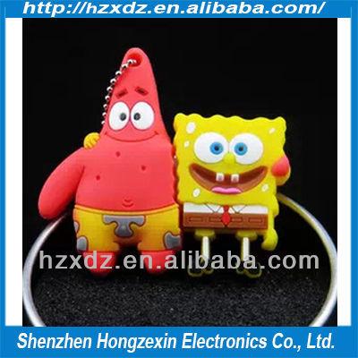 China Spongebob animal squarepants mini usb flash drive 1gb 2gb 4gb 8gb 16gb 32gb 64gb for sale