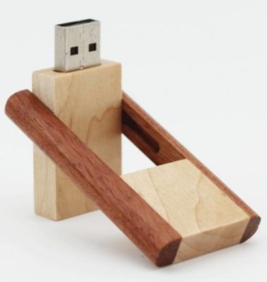 China Flip Wooden Flash Drive Factory Custom Swivel Wooden Logo USB 2.0 USB 3.0 Flash Drive Flash Disk Pen Drive 4GB 8GB 16GB 32GB for sale