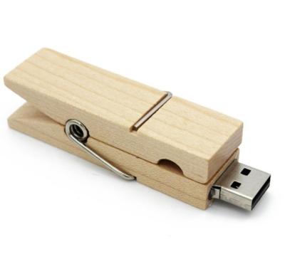 China Woodiness USB Drive USB Flash Drive Metro Clip Bulk Cheap Wood Clip USB Flash Drive 2.0 3.0 2GB 16GB 32GB 64GB for sale