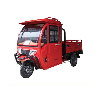 China Passenger 35km Per Hour Fast Electric Speed ​​3 Wheeler Half Closed Three Wheel Electric Cargo Tricycle With Cabin for sale