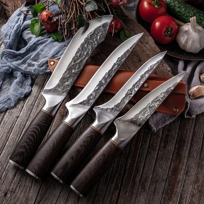 China Sustainable Handmade Butcher Knife Boning Knife Stainless Steel Fillet / Fillet Cutting Knife With Rosewood Handle for sale