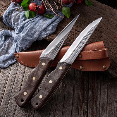 China Sustainable Handmade Forged Boning Knife Felling Fish Fillet Knife Stainless Steel Filleting Knife for sale