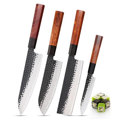 China Sustainable 4PCS Knife Set Chef Knife Set 9CR18MOV Stainless Steel Kitchen Knife Set for sale