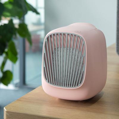 China Can Add Water Or Ice To Make Air Cool Portable USB Table Fan Water Mist Fan For Office Use Mini Air Cooling Conditioner for sale