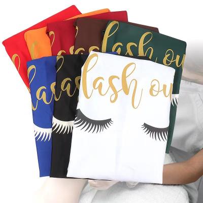 China Keep Clean Wholesale Private Label Cheap Design Cotton Eyelash Beauty Solon Multi Color Reusable Eyelash Aprons for sale