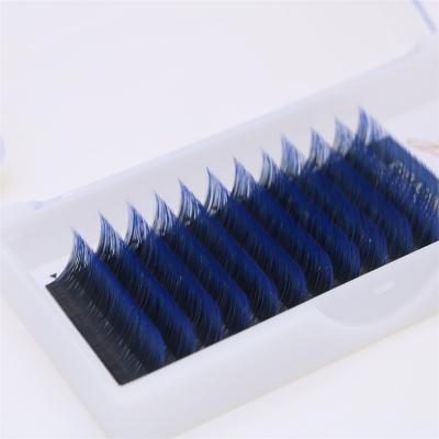 China Individual False Mink Eyelashes Gradient White False Ombre Color Natural Blue Purple Eyelash Extension Lashes for sale