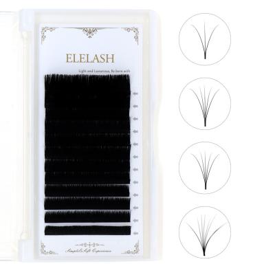 China Natural Matte Russian Volume Lashes Easy Blooming Lash Extension Cashmere Fan Eyelash Extensions Different for sale