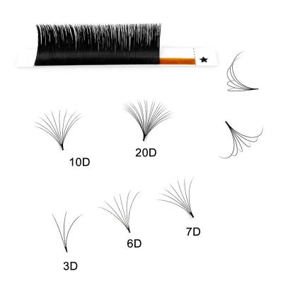 China Fan Lash Russian Volume Eyelashes Extension C/D Natural Easy Loop DIY 2d/3d/4d/5d/6d~10d Super Soft Auto-flower Bunch Lashes Extension for sale