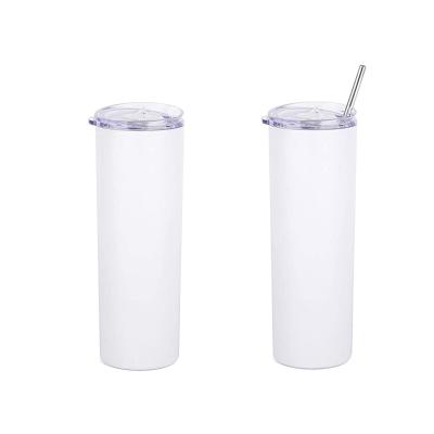 China 20 oz Sublimation Blanks Stainless Steel Straight Tumblers High Quality Sustainable High Quality White Double Wall Coffee Mug Insulated Tumblers for sale