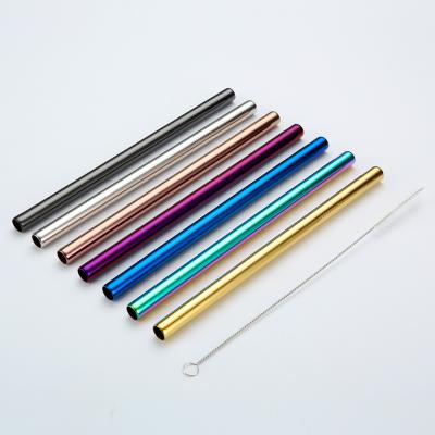 China Viable Bar Accessories Stainless Steel Juice Drinking Straws 12mm Drinking Straw for sale