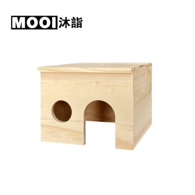 China Hot Sale Small Pet House Viable Animal Hamster Cage Wooden House With Window for sale