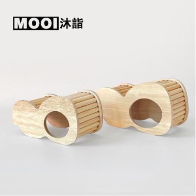 China Hot Selling Viable Wooden Hamster Nest Hideout House Of Different Size for sale