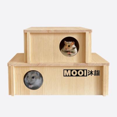 China Viable House Vila Nesting Best Seller Double Layer Wooden Hamster Cage for sale