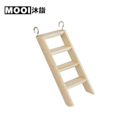 China Sustainable Hamster Ladder Wooden Staircase With Hook Climbing Stair Sports Toys for sale