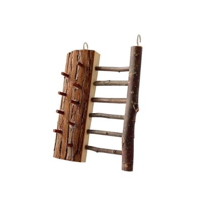 China Viable Hamster Bird Ladder Toy Natural Wooden Pet Supplies for sale