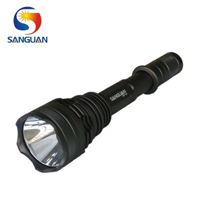 China SANGUAN Brand Maximum Strength 1300lumens Powerful LED Flashlight Camping Brightest Tactical Flashlight for sale