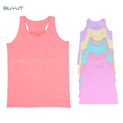 China Custom QUICK DRY singlet women fashion colors tanks crack! crack! polyester tank top sublimation lady pastel backs for sale