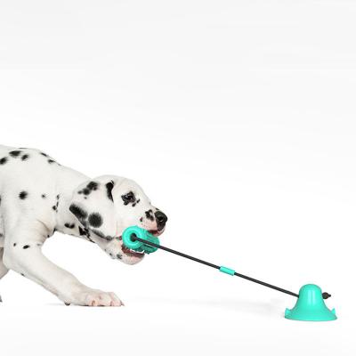 China Simple Viable Pet Suction Cup Chew Toys Dogs Bite Tough Teething Stick High Strength Traction Rope for sale