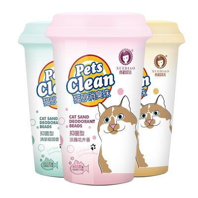 China Home Sustainable Cat Litter Disinfection Beads Fresh Air Prevent Bacteria Cat Toilet Cat Poop Deodorant Beads 3 kinds of scent. for sale