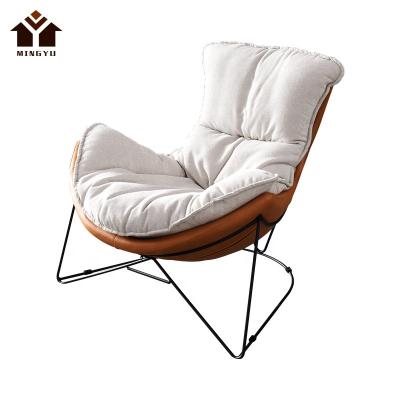 China Modern Modern Design Padded Leisure Thick Chair Comfortable Simple White Seat Cushion Lounger Waiting Room Cafe Chairs for sale