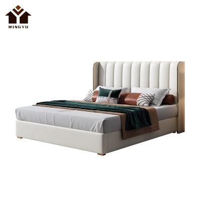 China Cheap Price Modern Custom Bedroom Bed Thicken Multi Functional Bed Slat Panel Bed Master Bedroom Bedding Set for sale