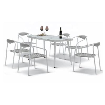 China Modern scandinavian design high quality modern dining table chair set for indoor outdoor use for sale