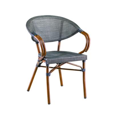 China Eco-friendly New Design Comfortable Rattan Dining Chair French Chair Outdoor Garden Furniture Patio Chair for sale