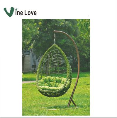 China Eco-Environmently High Quality Modern Design Outside Cafe Garden Furniture Waterproof Swing Chair for sale