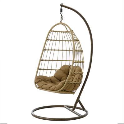 China Outdoor Endurance Beauti Relax Flower Wicker Chair Hanging Rack for sale