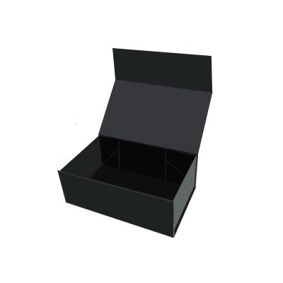 China Recycled Materials Black White Luxury Magnet Storage Folding Gift Shoe Cardboard Paper Packaging Box Can Custom for sale