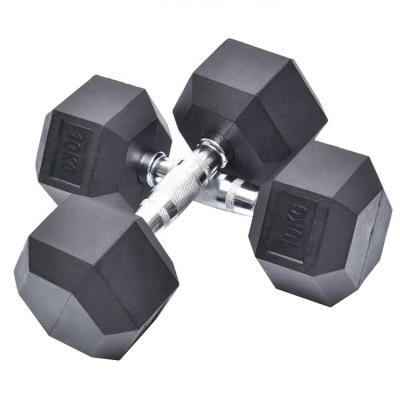 China Durable Wholesale Custom Women Gym Training Rubber Coated Hex Weights Dumbbell for sale