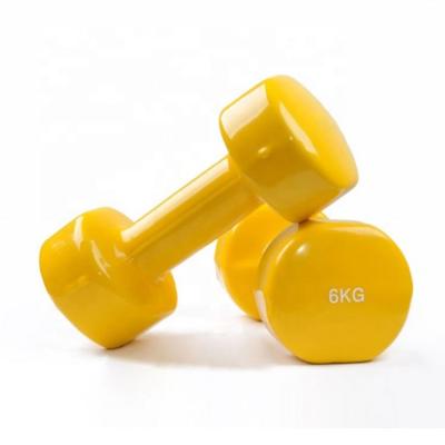 China Universal Wholesale Gym Workout Exercise Neoprene Vinyl Coated Dipping Dumbbell Set for sale