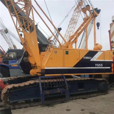 China Other Japan Made Used Kobelco 7055 50ton Crawler Crane With 2 Hook Crane for sale