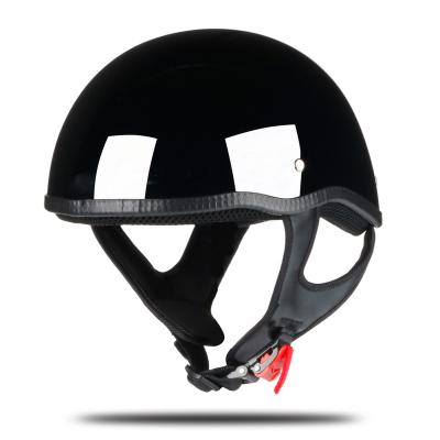 China Black Half Face Helmet Outdoor Sports Sun Visor Helmets Motorcycle Helmet Safety for sale